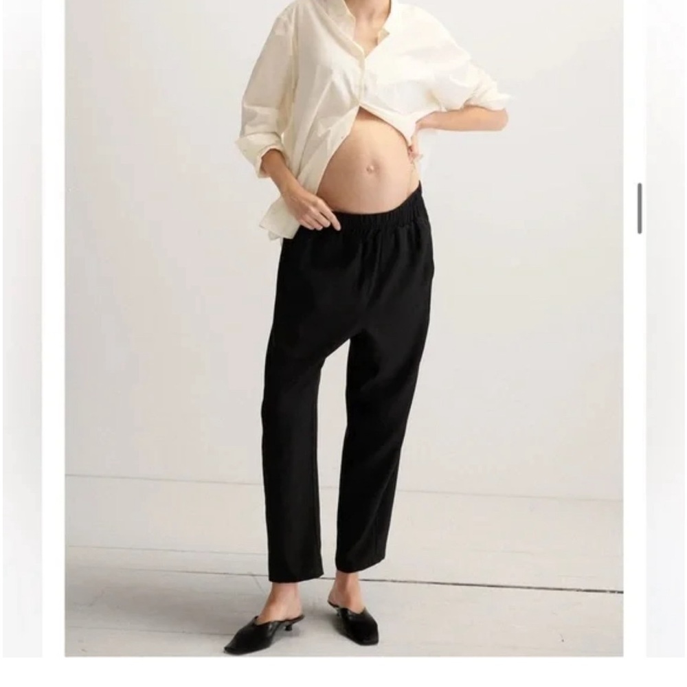 Hatch Black Track Pants with Elastic Waistband and Relaxed Fit